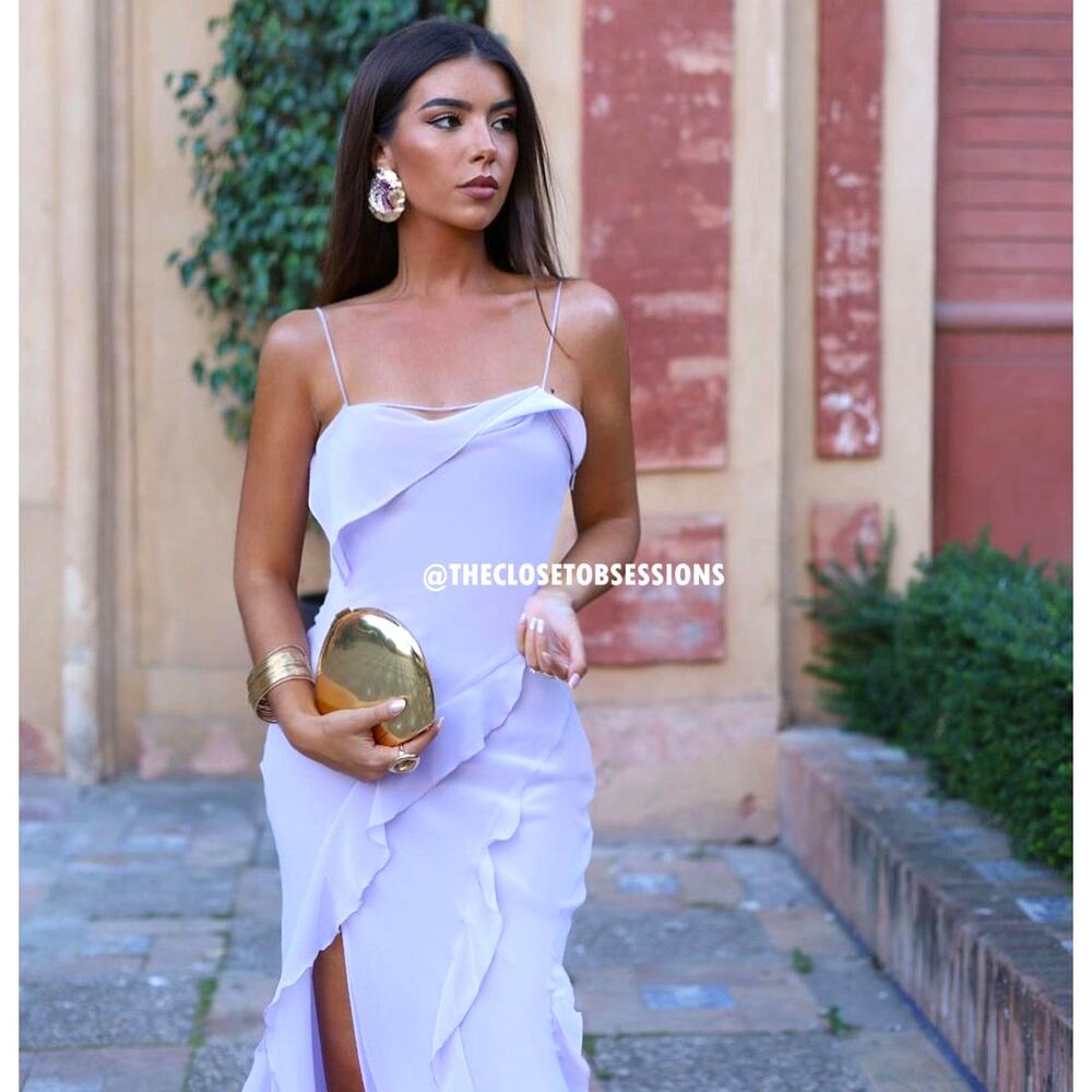 Mango Lavender Ruffle Maxi Dress - Picture 11 of 16